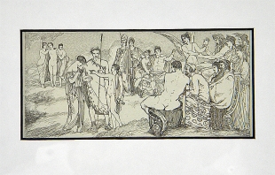 Max Klinger etching Psyche at Olympus Stroefer & Felsing 1880
