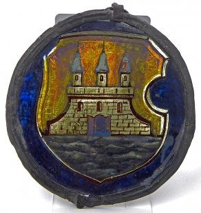 Glass window picture with crest of Hamburg Altona 17./ 18. cent.