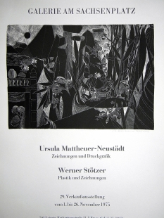 Ursula Mattheuer-Neust�dt & Werner St�tzer Plakat signiert 1975