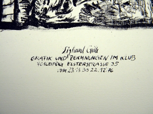 Sighard Gille Ausstellungsplakat Leipzig 1976 signiert