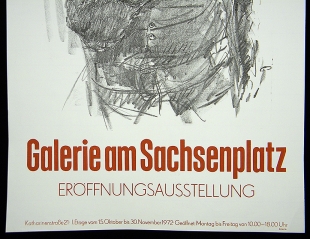 Bernhard Heisig Galerie am Sachsenplatz Plakat zur Er�ffnung '72