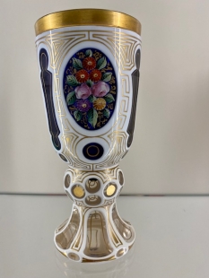 Biedermeier-Fu�becher, Nordb�hmen, 19. Jahrhundert