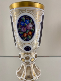 Biedermeier-Fu�becher, Nordb�hmen, 19. Jahrhundert