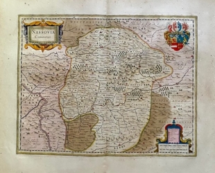 Joan Blaeu Grafschaft Nassau Dietz Kupferstichkarte 1662