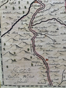 Joan Blaeu Grafschaft Nassau Dietz Kupferstichkarte 1662