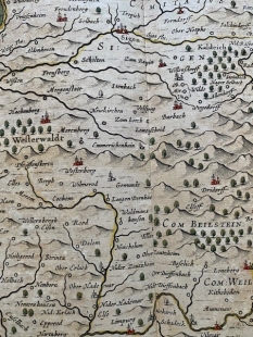 Joan Blaeu Grafschaft Nassau Dietz Kupferstichkarte 1662
