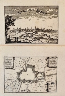Ypern Ypres Belgien 2 Kupferstiche Beaulieu 1665