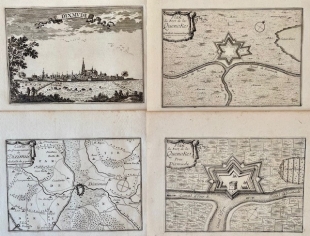 Diksmuide Diximud Quenoke Knokke 4 Kupferstiche Beaulieu 1665