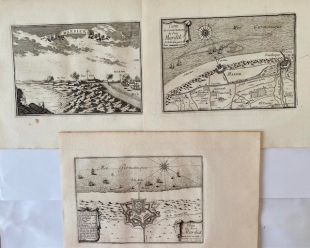 Fort Mardick, Mardik, Dunkerque 3 Kupferstiche Beaulieu um 1665