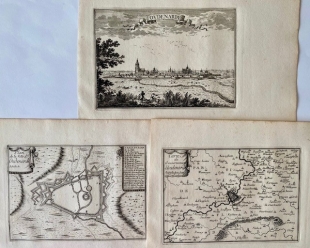Oudenaarde Vlaanderen Belgien 3 Kupferstiche Beaulieu 1665