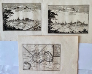 Bergues Sint Winoksbergen, Veurne 3 Kupferstiche Beaulieu 1665