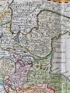 Kupferstichkarte Italia in suis status, Homann Erben, 1742