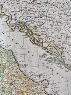 Kupferstichkarte Italia in suis status, Homann Erben, 1742