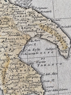 Kupferstichkarte Italia in suis status, Homann Erben, 1742