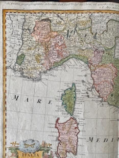 Kupferstichkarte Italia in suis status, Homann Erben, 1742