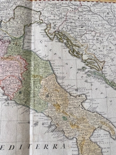 Kupferstichkarte Italia in suis status, Homann Erben, 1742