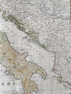 Kupferstichkarte Italia in suis status, Homann Erben, 1742