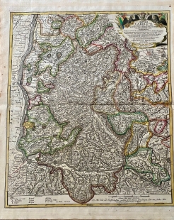 Kupferstichkarte Provincia Brisgoia, J.B. Homann, 1718