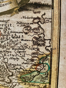 Kupferstichkarte Provincia Brisgoia, J.B. Homann, 1718