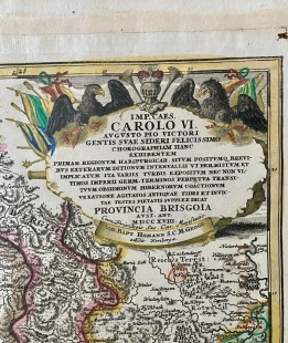 Kupferstichkarte Provincia Brisgoia, J.B. Homann, 1718