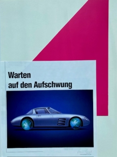 Klaus Staeck Collage, Warten auf den Aufschwung, 2004