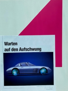 Klaus Staeck Collage, Warten auf den Aufschwung, 2004