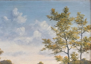 Albert Benois �lgem�lde Parklandschaft mit See 20. Jh.