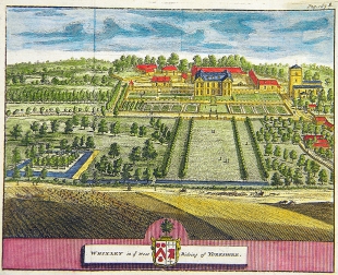 Whixley Yorkshire Kupferstich Ansicht James Beeverell 1727