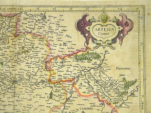 Artois Artesia Frankreich Kupferstichkarte Mercator Hondius 1607