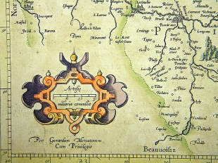 Artois Artesia Frankreich Kupferstichkarte Mercator Hondius 1607