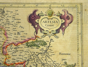 Artois Artesia Frankreich Kupferstichkarte Mercator Hondius 1607