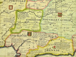 Kupferstich Karte Spanien & Portugal Chatelain 1721
