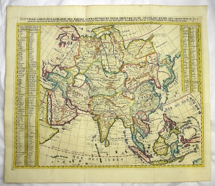 Kupferstich Karte Asien Chatelain 1721 Atlas Historique