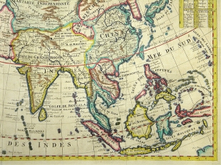 Kupferstich Karte Asien Chatelain 1721 Atlas Historique