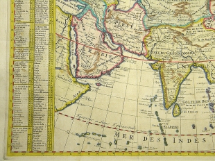 Kupferstich Karte Asien Chatelain 1721 Atlas Historique