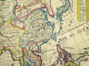 Kupferstich Karte Asien Chatelain 1721 Atlas Historique