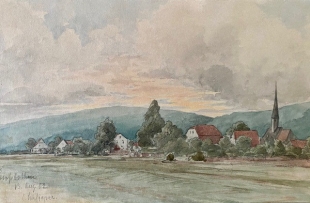 C. Schlieper Grossbothen Aquarell 1902