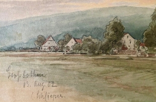 C. Schlieper Grossbothen Aquarell 1902