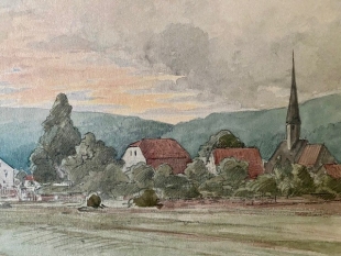 C. Schlieper Grossbothen Aquarell 1902