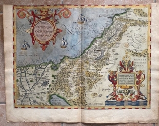 Abraham Ortelius Kupferstich Karte Pal�stina Heiliges Land 1595