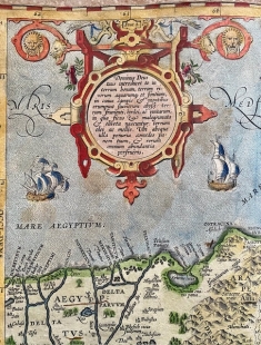 Abraham Ortelius Kupferstich Karte Pal�stina Heiliges Land 1595