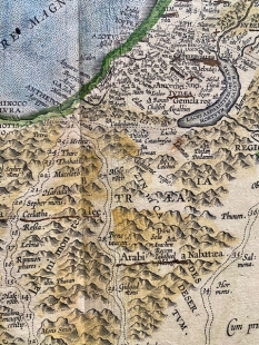Abraham Ortelius Kupferstich Karte Pal�stina Heiliges Land 1595