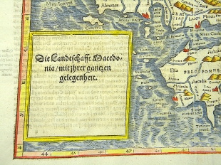 Griechenland Kreta Peloponnes Holzschnitt Karte Polybios 1574
