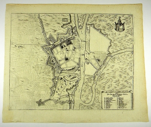 Merian Kupferstich Plan Stettin 1680