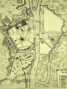 Merian Kupferstich Plan Stettin 1680