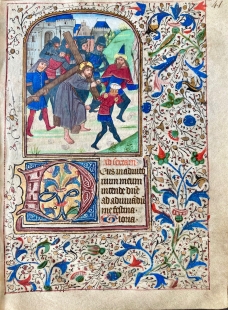 Stundenbuch Blatt Kreuztragung Christi Br�gge um 1455