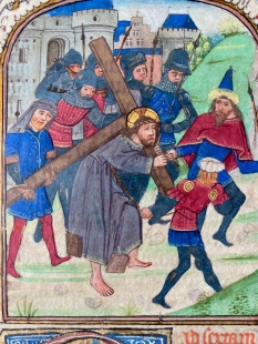 Stundenbuch Blatt Kreuztragung Christi Br�gge um 1455