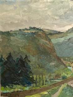 Andr� Pirotte, �lgem�lde, Landschaft mit Br�cke, Mitte 20. Jh.