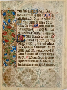 Stundenbuch Blatt Miniatur Malerei Pfingstwunder 1480