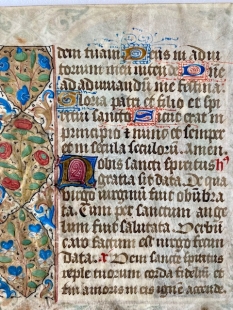 Stundenbuch Blatt Miniatur Malerei Pfingstwunder 1480
